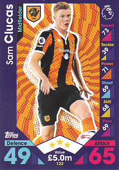 Sam Clucas Hull City 2016/17 Topps Match Attax #122